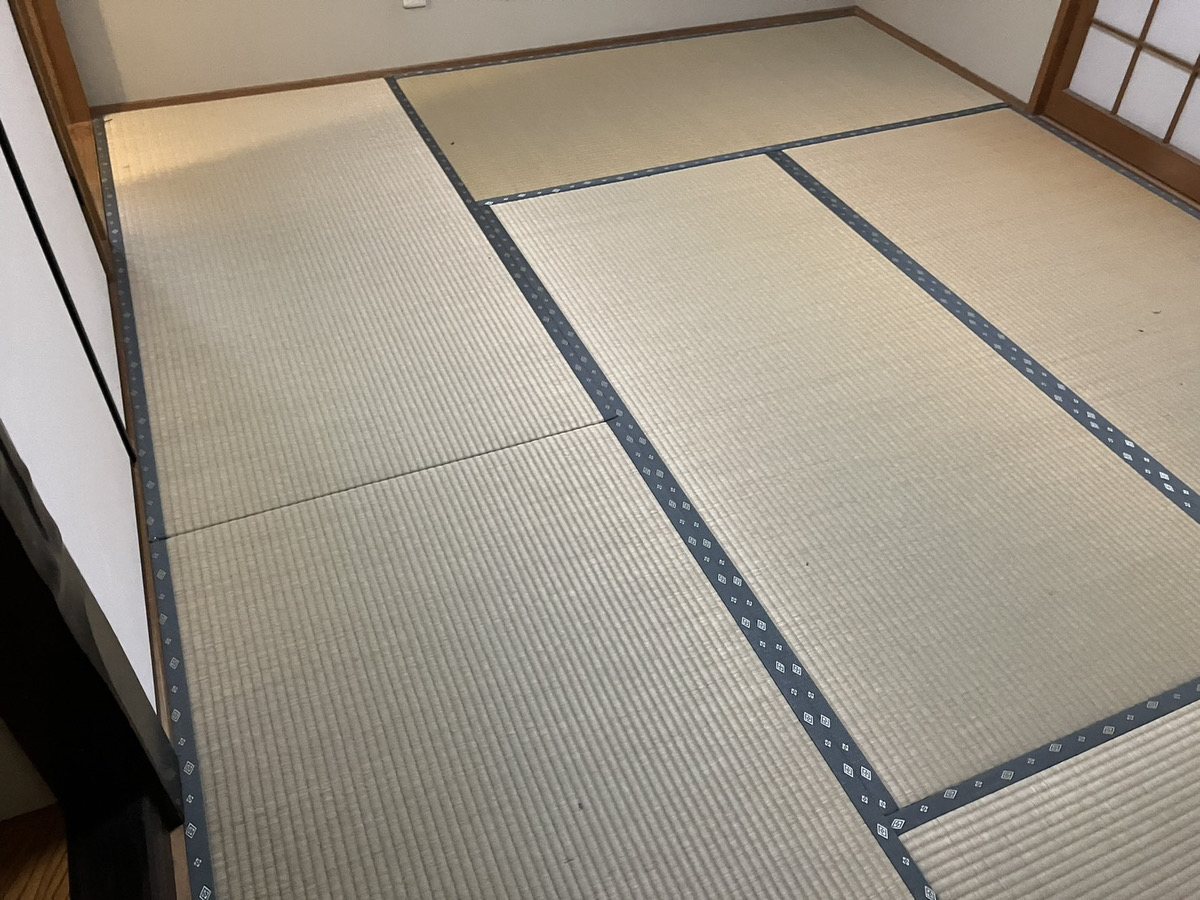 鈴鹿市庄野羽山で畳表替え