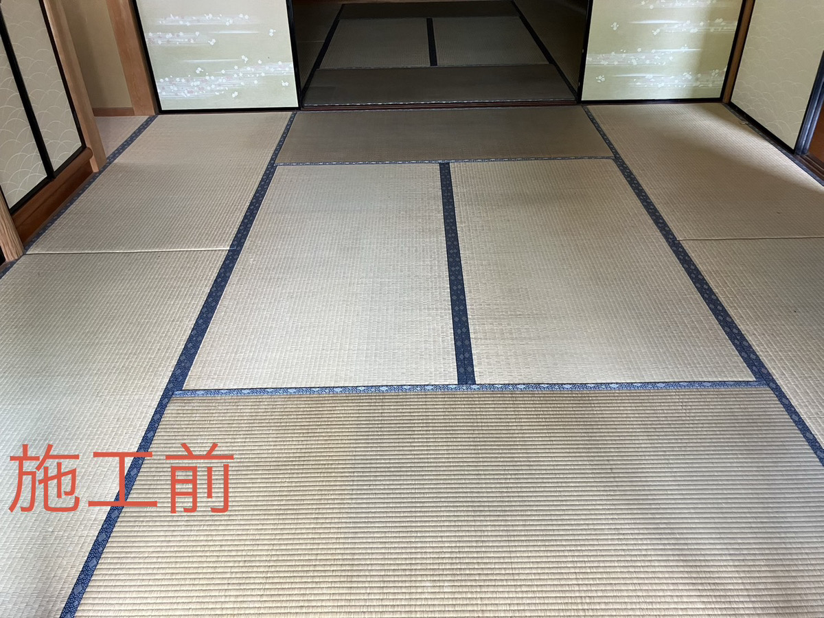 鈴鹿市中旭ヶ丘で畳表替え納品