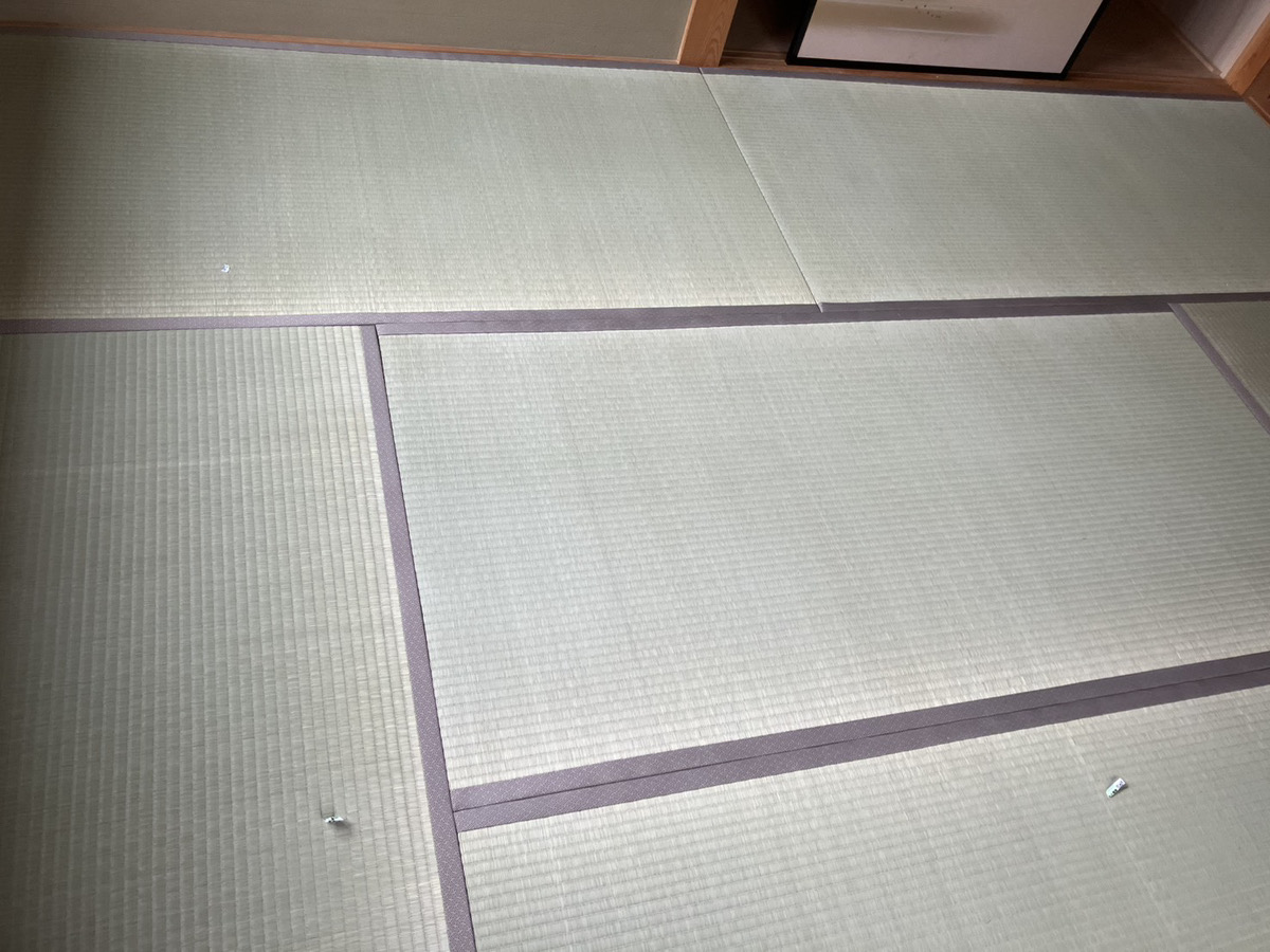 菰野町大羽根園青葉町で畳表替え納品